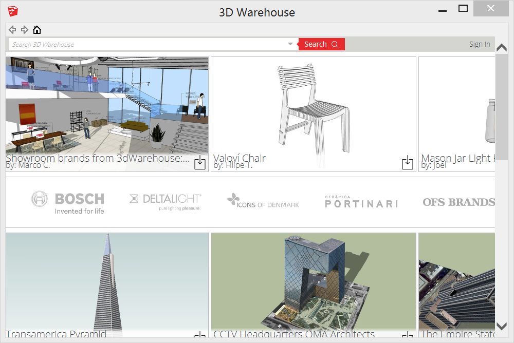 Accessing 3D Warehouse | SketchUp Help