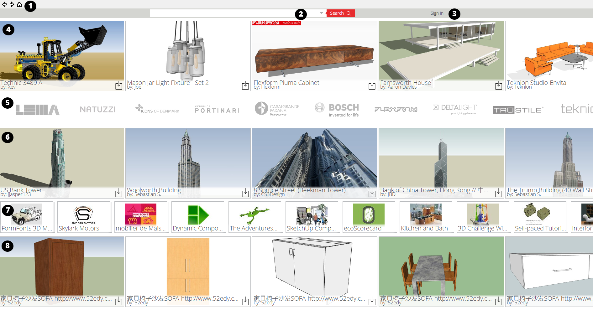 Introducing the 3D Warehouse Interface | SketchUp Knowledge Base