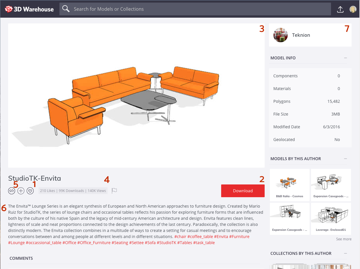 Introducing The 3d Warehouse Interface Sketchup Help