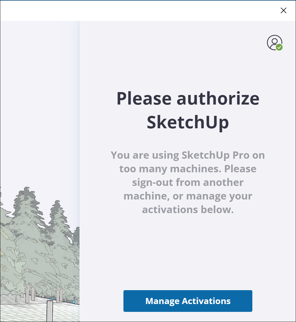 admin authorize sketchup popup