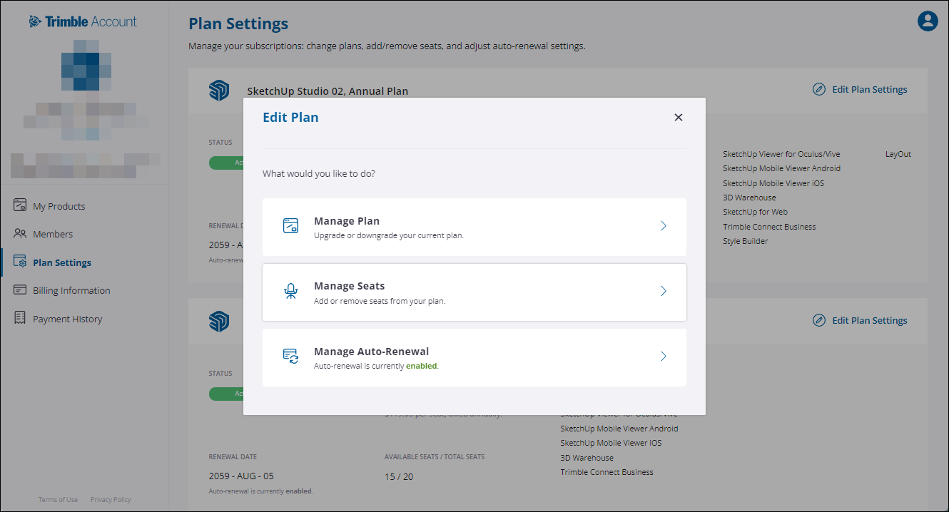 admin edit plan settings