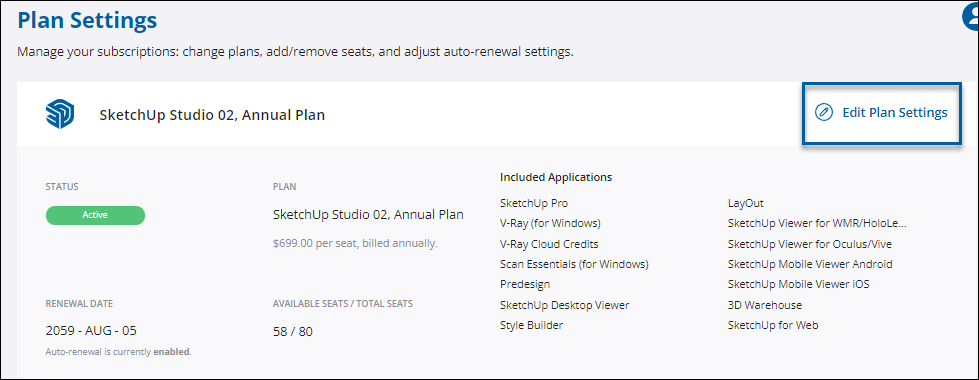 admin edit renewal settings