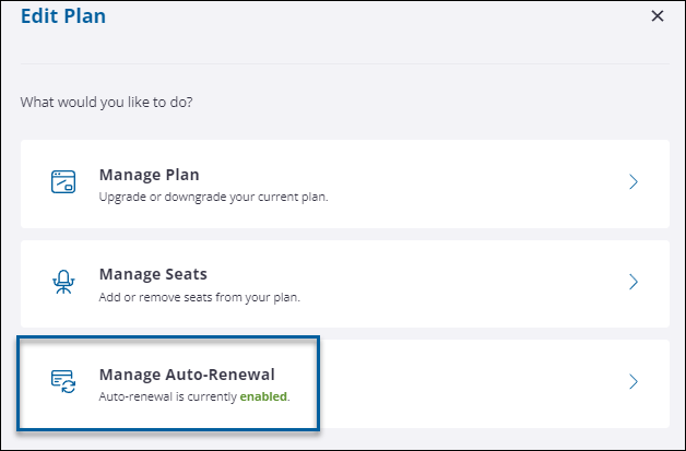 admin manage auto renewal