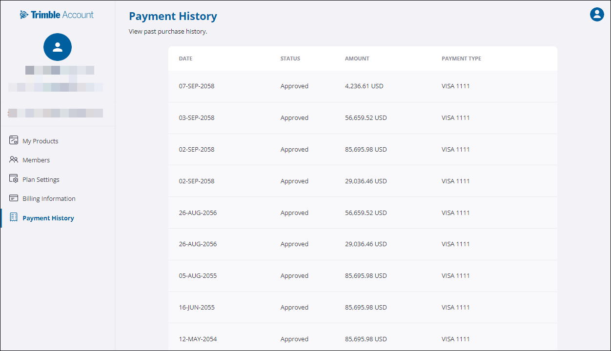 admin payment history