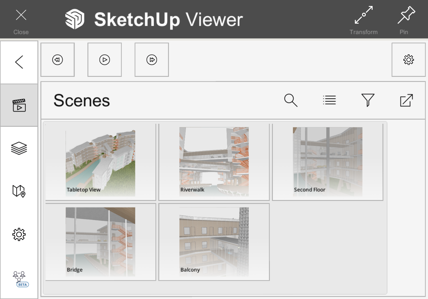 Displaying And Playing Scenes | SketchUp Help