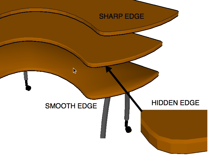 Sketchup Smooth, Soft, and Hidden 