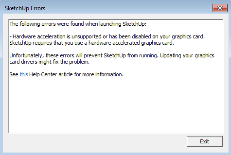 Sketchup Errors And Warnings Sketchup Help