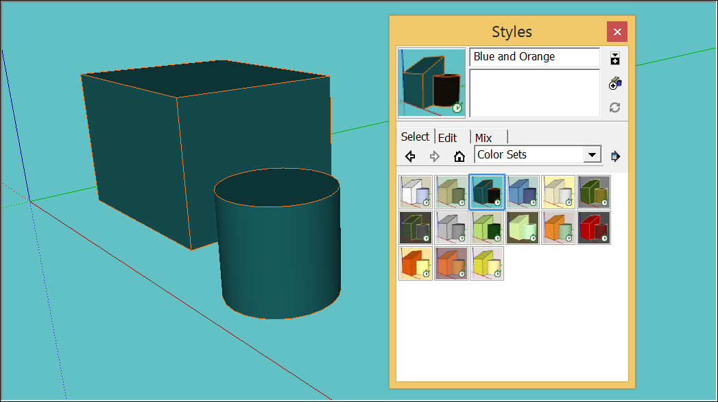 sketchup 2016 styles