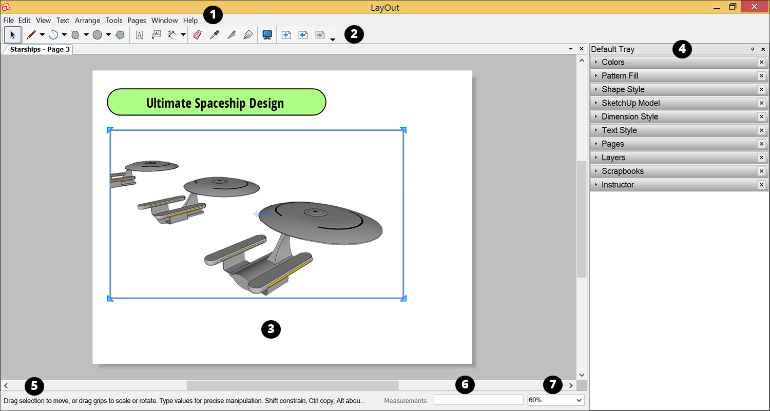 layout sketchup