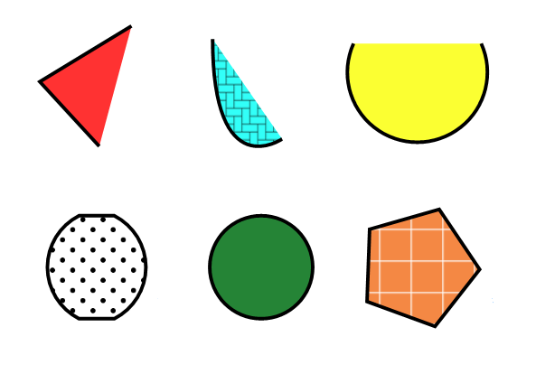 No LayOut, você pode preencher uma forma fechada ou aberta com uma cor e um padrão