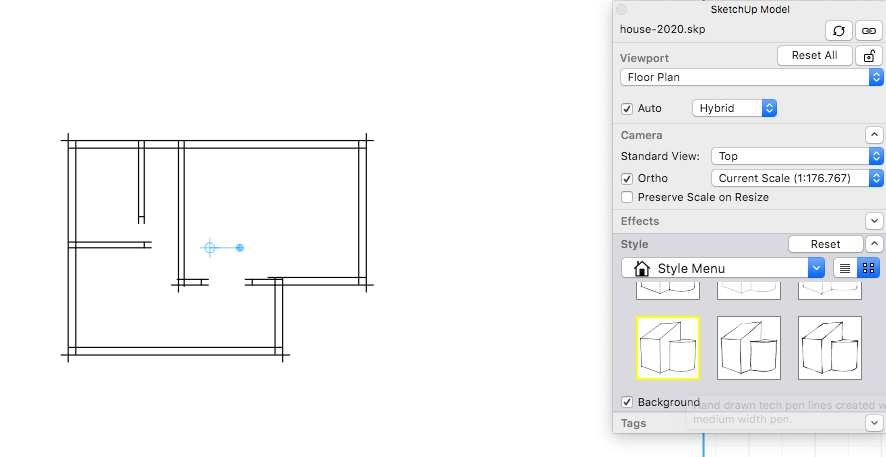 hide layout background sketchup Editing and Model's in View Style a SketchUp Settings