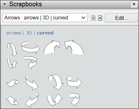 Working With Scrapbooks Of Reusable Entities Sketchup Help