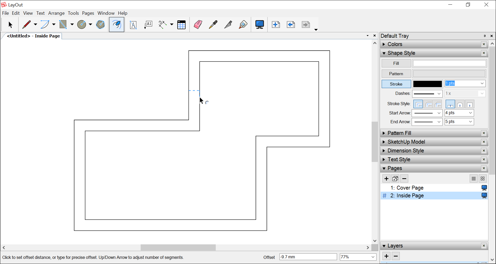 Offsetting A Line Or Shape Sketchup Help