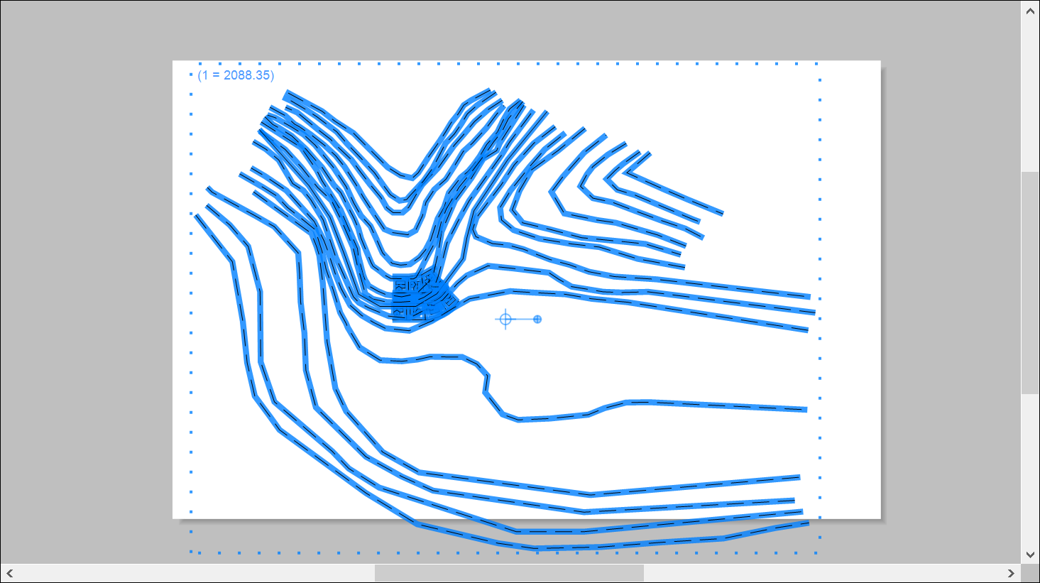 An example of CAD data imported into LayOut using the default settings for the Paper Space option