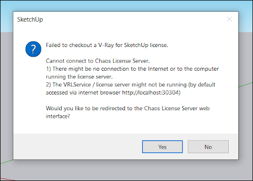 Failed to checkout a vray for sketchup license как исправить