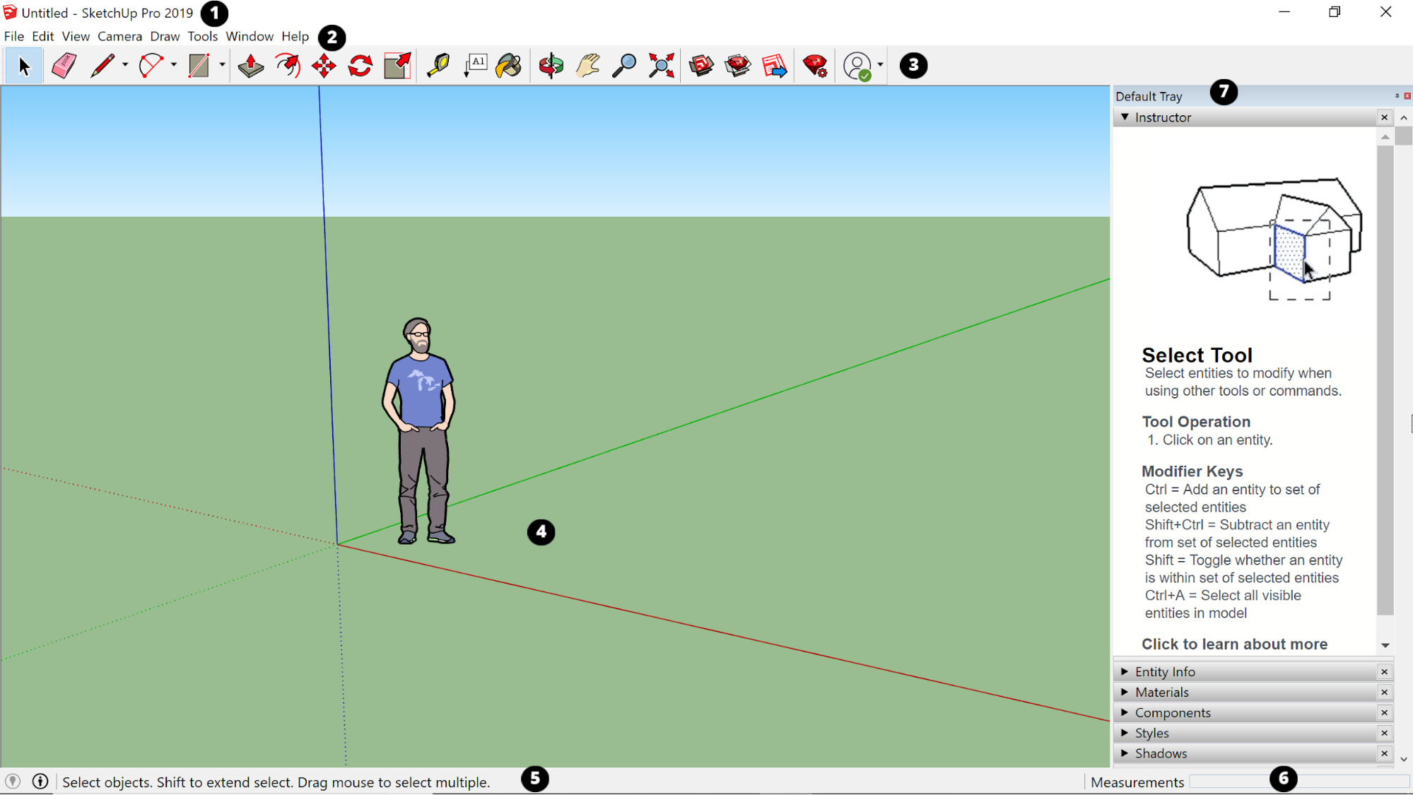 Interfaz de SketchUp en Windows