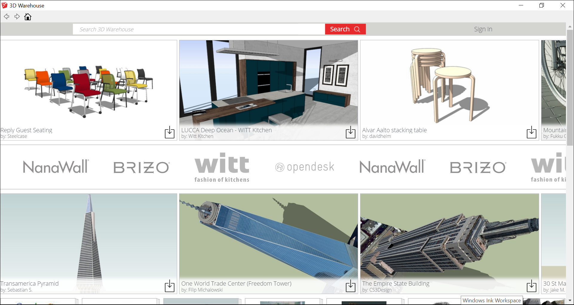 how to import 3d warehouse into sketchup