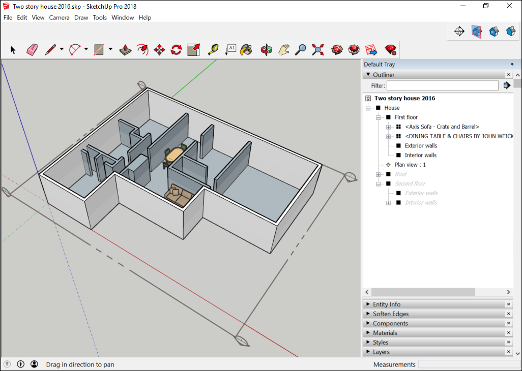 План дома в sketchup