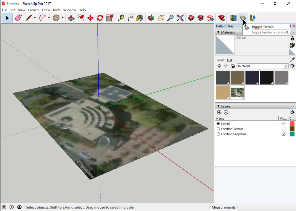 Toggling Terrain Visibility Sketchup Help