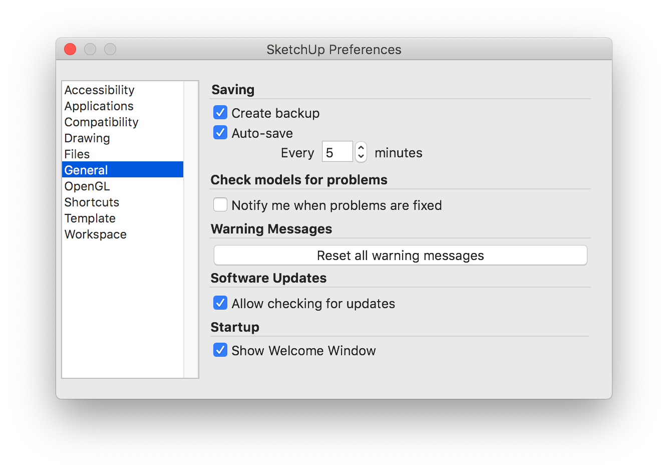 Settings / Preferences