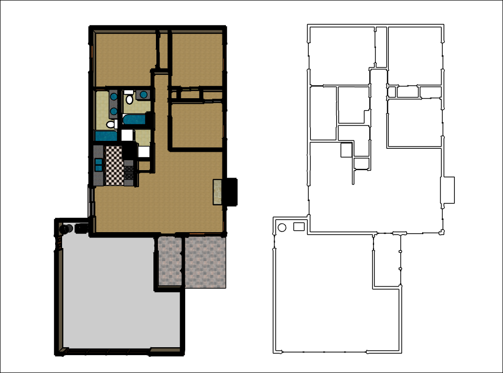 2d plans in sketchup