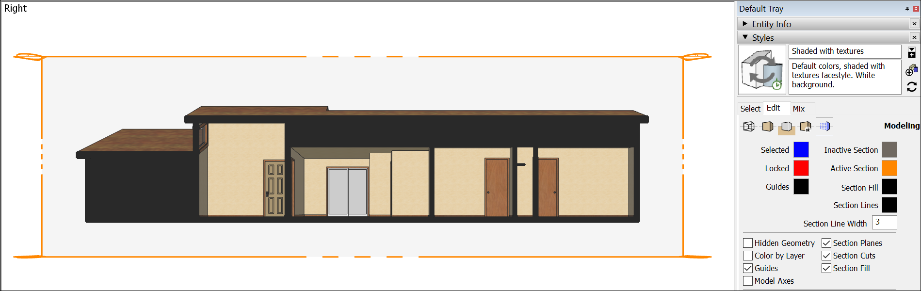 Sketchup 2d. Sketchup Cut line.