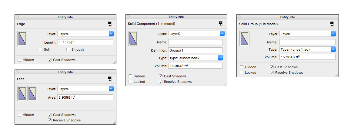 Inspecting An Entity Sketchup Help