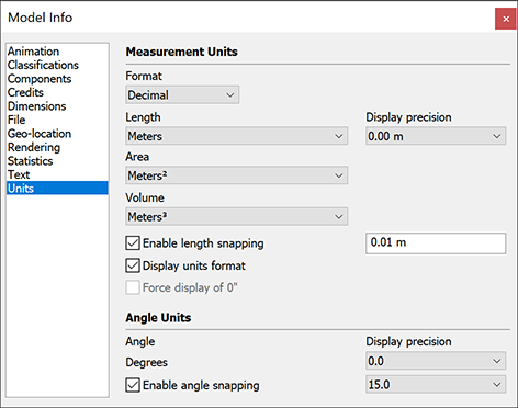 Managing Units Of Measurement Sketchup Help