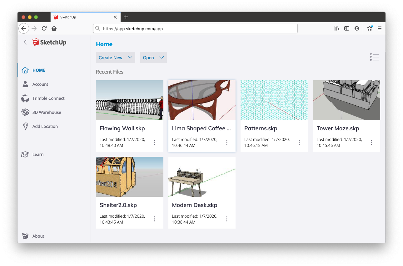 Saving Opening And Downloading Models Sketchup Help