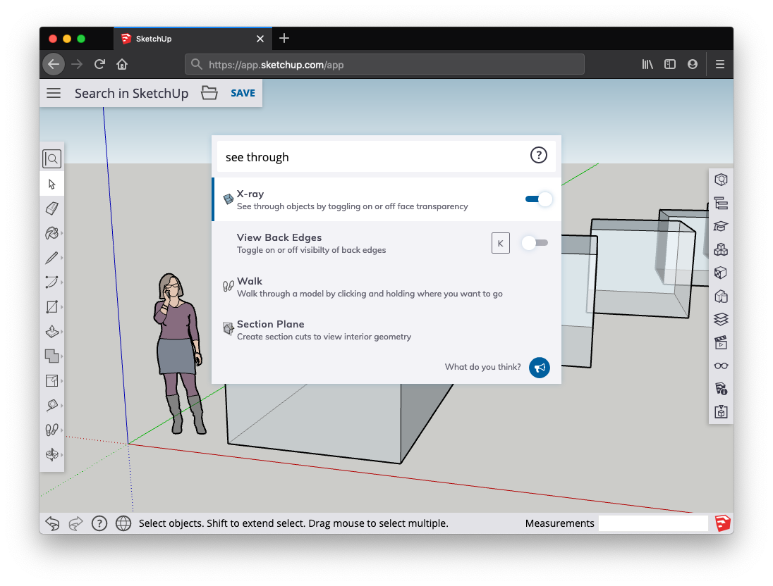 sketchup shortcuts select arrow