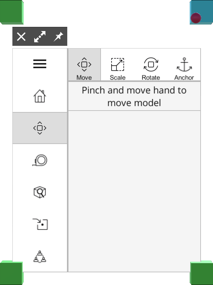 In SketchUp Viewer for HoloLens you can resize the Home Screen or the Model Viewer toolbar