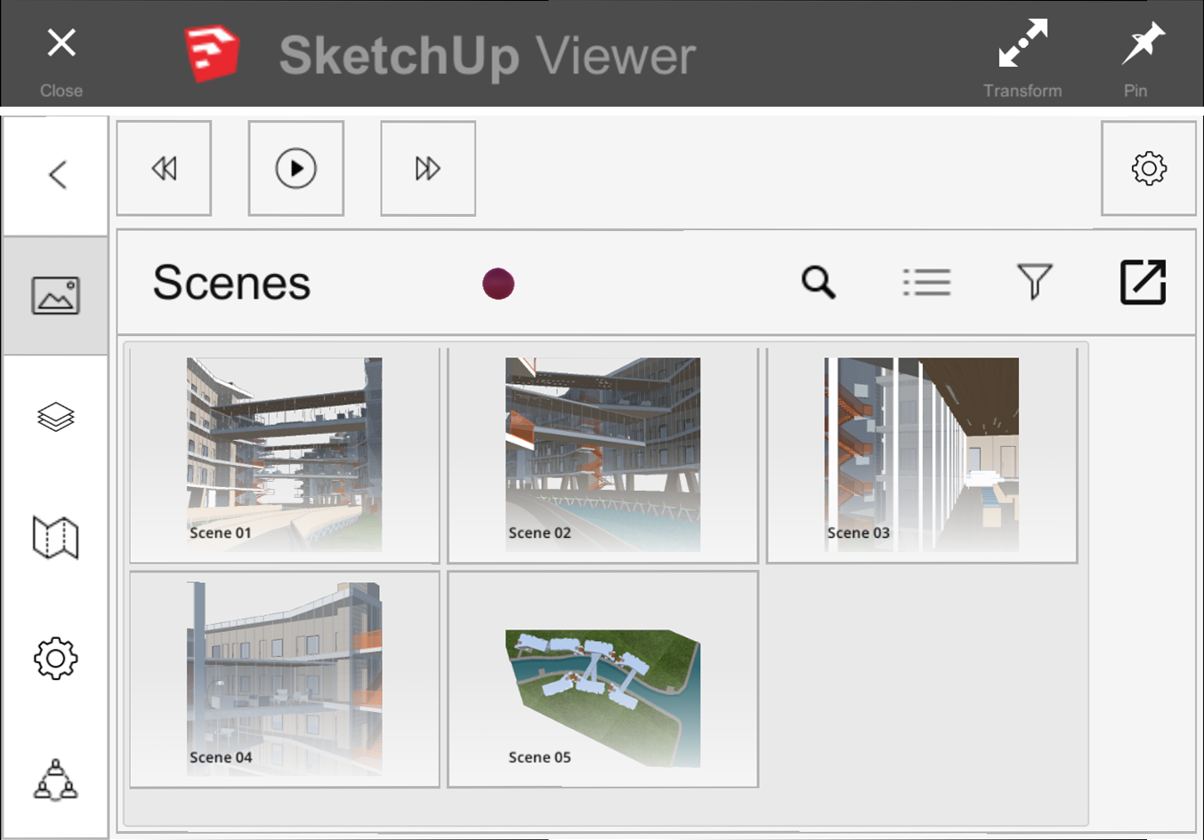 Displaying And Playing Scenes Sketchup Help