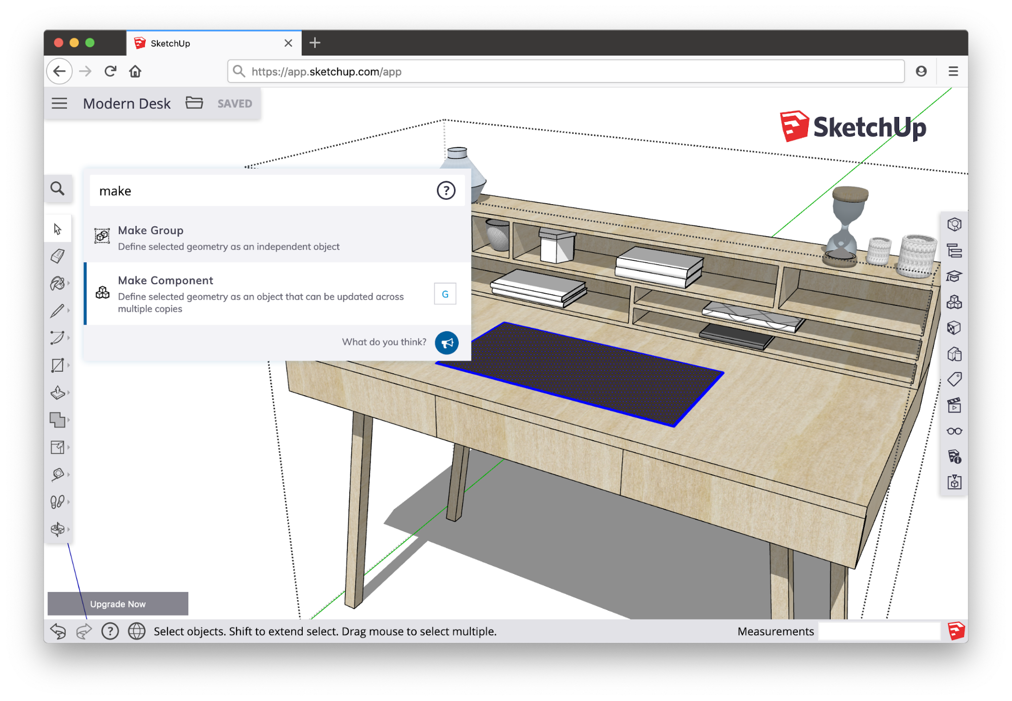 list of all sketchup shortcuts